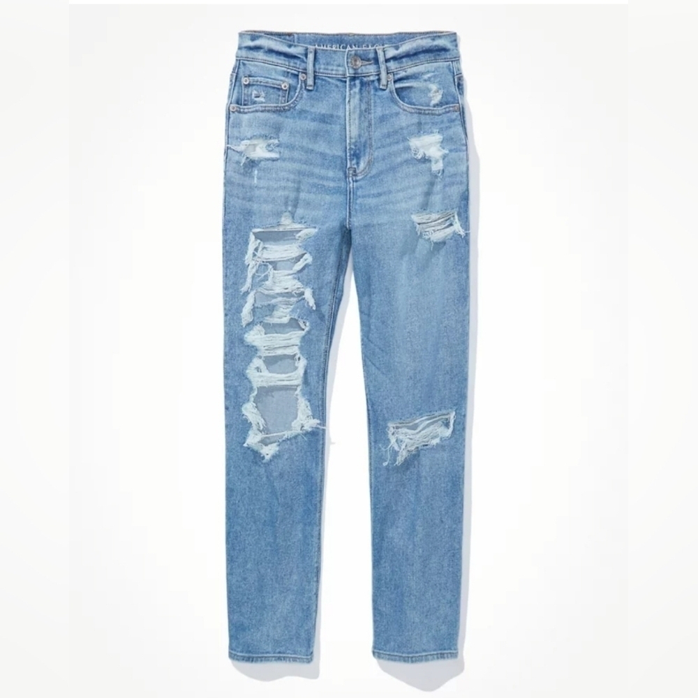 American Eagle 90s Boyfriend Jeans Distressed  Size 2